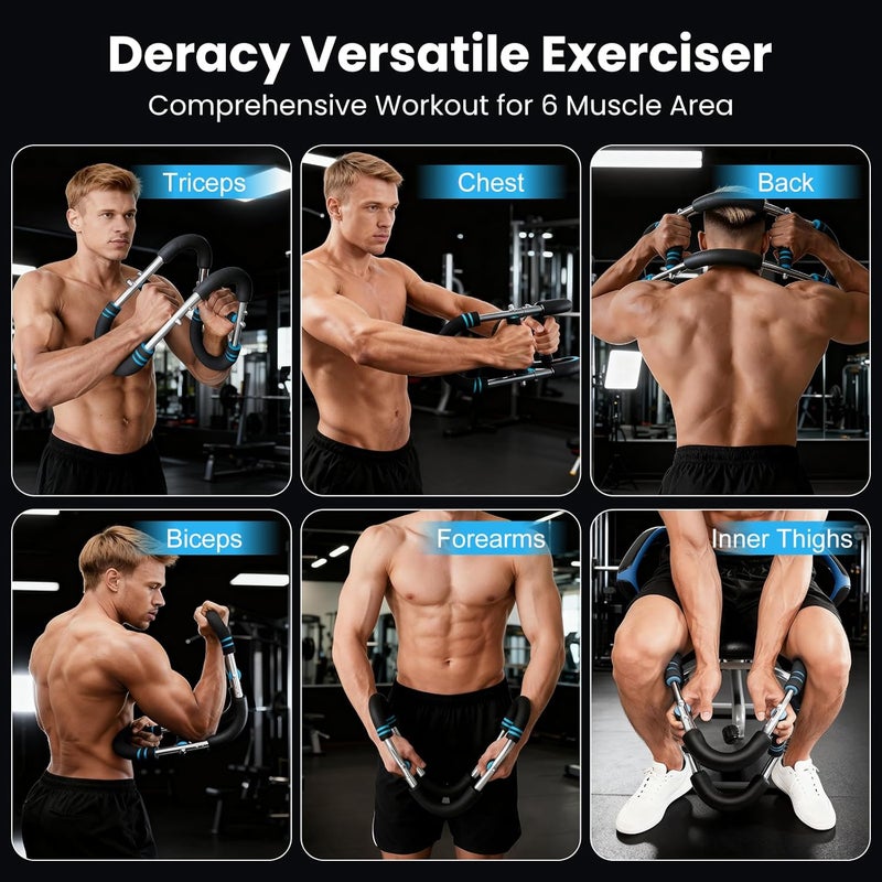 DERACY Twister Arm Trainer, Adjustable 60 - 110 Lbs Resistance Forearm Strengthener, Chest Workout Equipment, Arm Exerciser, Portable Home Gym Fitness Equipment - Image 2